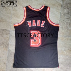 Miami Heat WADE 3 Retro Mitchellness Musta Lasten Pelipaidat Swingman
